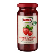 Tamek Şeker İlavesiz Çilek Reçeli 290 Gr Cam