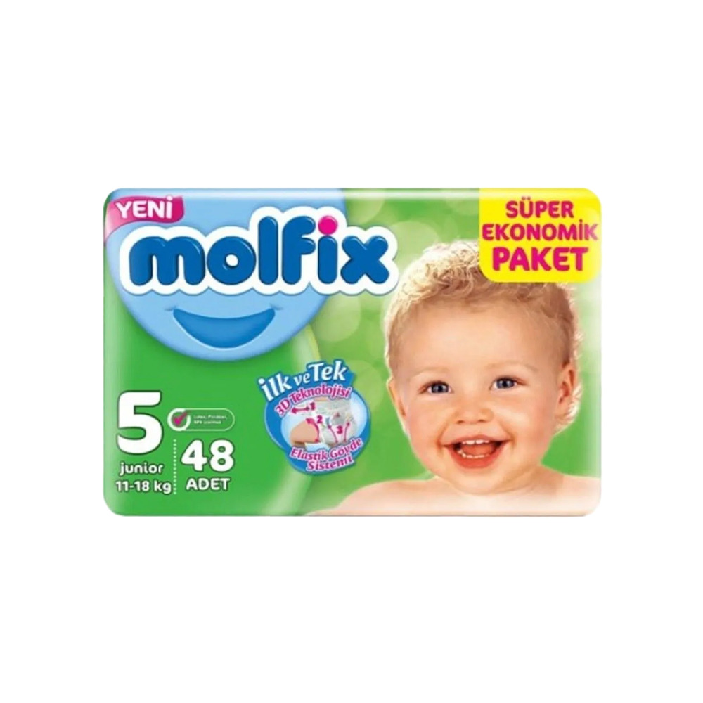 Molfix Cocuk Bezi Junior 48Li No:5 11-18Kg Fırsat Paketi